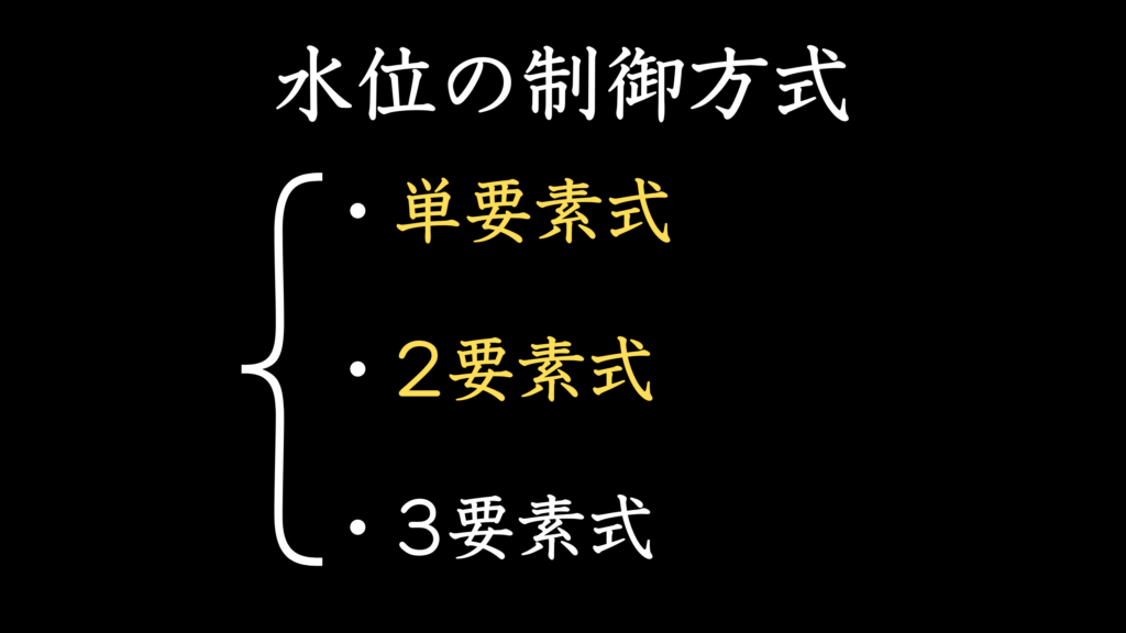 水位の制御方式